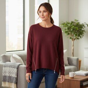 Mine Deep Red Crew Neck Sweater